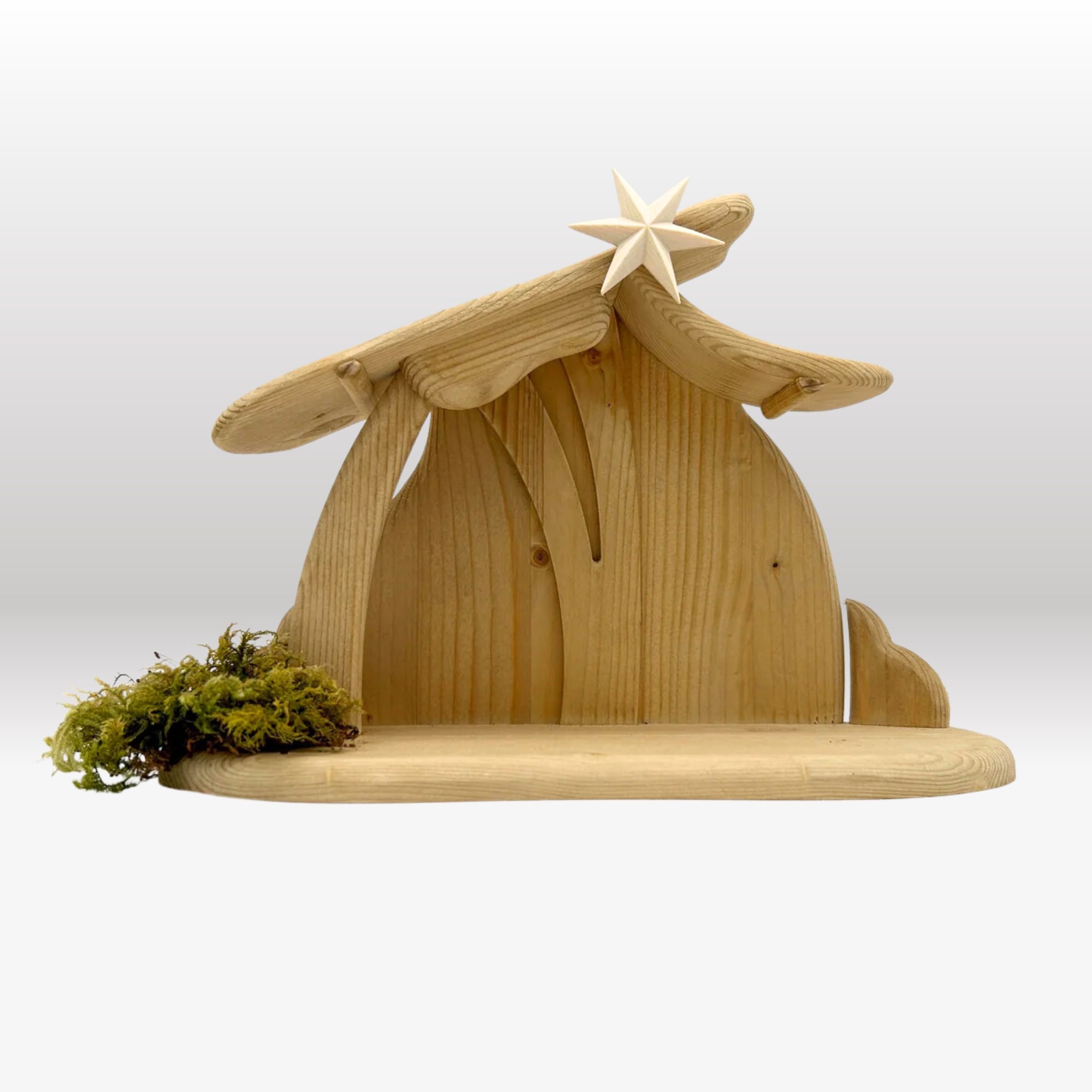 Krippenfiguren Set mit Stall Hl. Nacht klein 7 Figuren von Licht