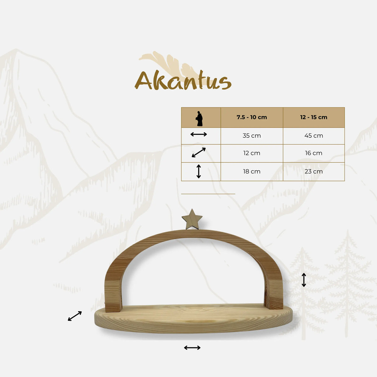 Größentabelle Stall "Arcus"