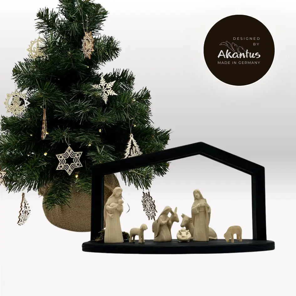 Adventskalender Nr. 2: von Akantus natur mit Stall "Akantus Design"schwarz