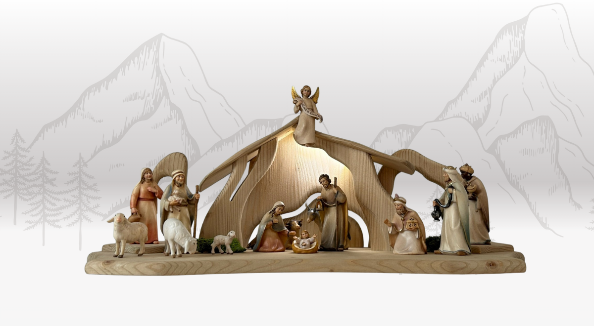 Wie eine Krippe mit Beleuchtung die Weihnachtsgeschichte zum Leben erweckt