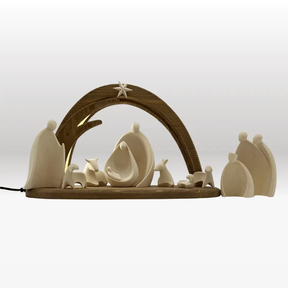 Krippenfiguren Set (10 Figuren) von Ambiente Design mit Stall "Leonardo"
