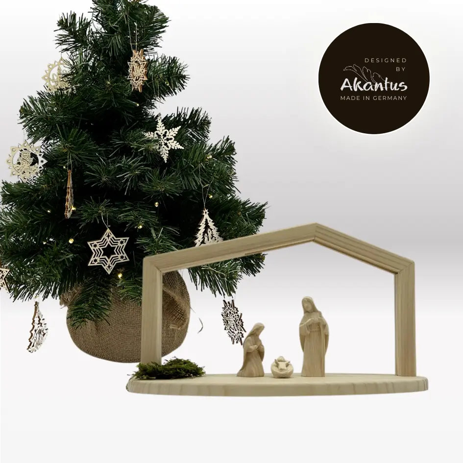 Adventskalender Nr. 3: von Akantus natur mit Stall "Akantus Design" natur