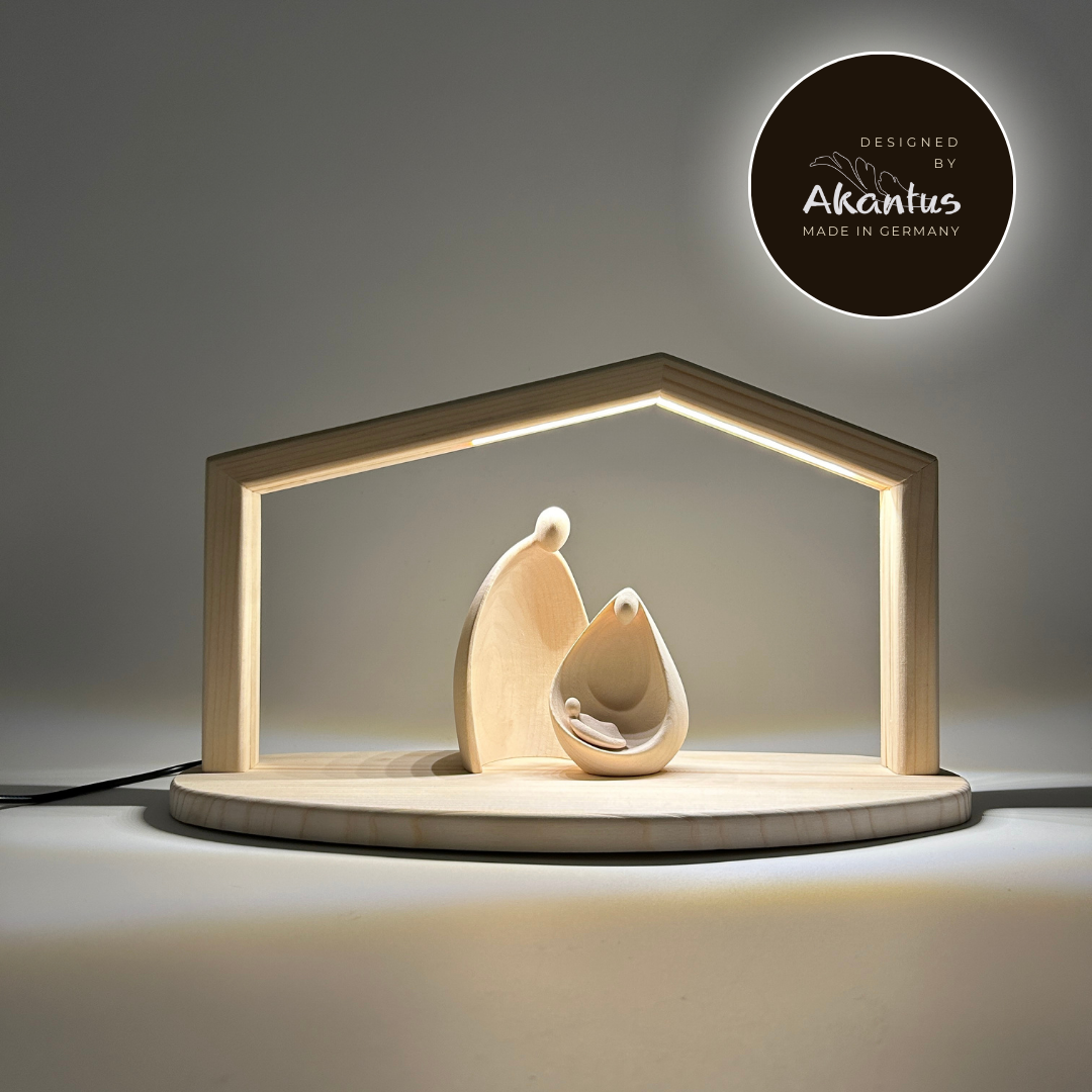 Heilige Familie Ambiente Design mit Stall Akantus design natur