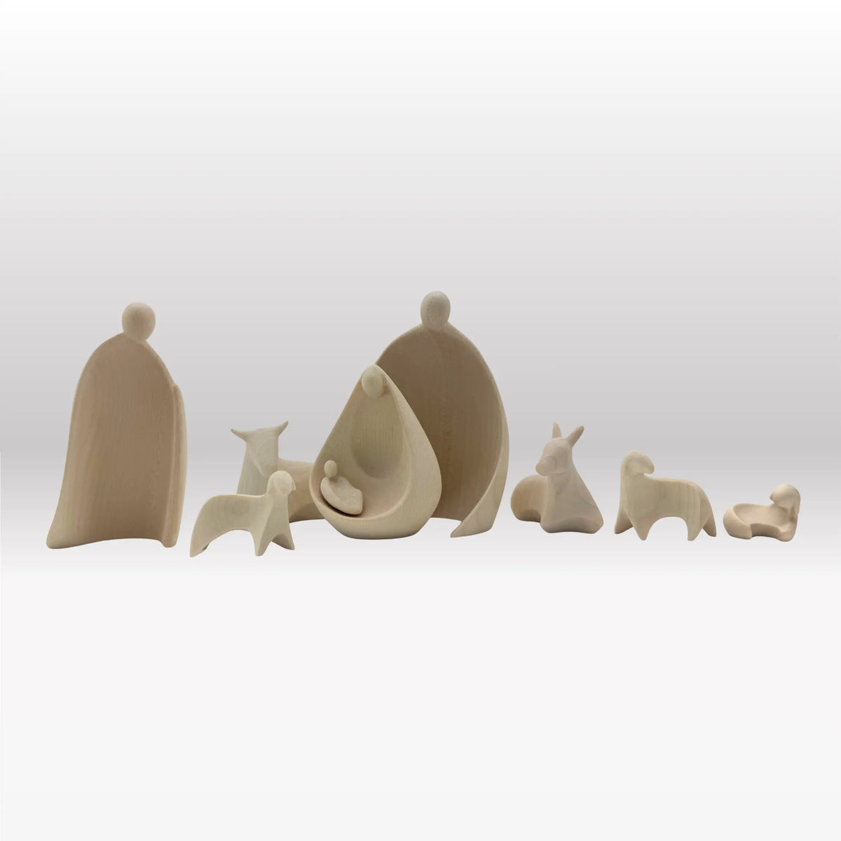 Krippenfiguren Set (8 Figuren) von Ambiente Design natur