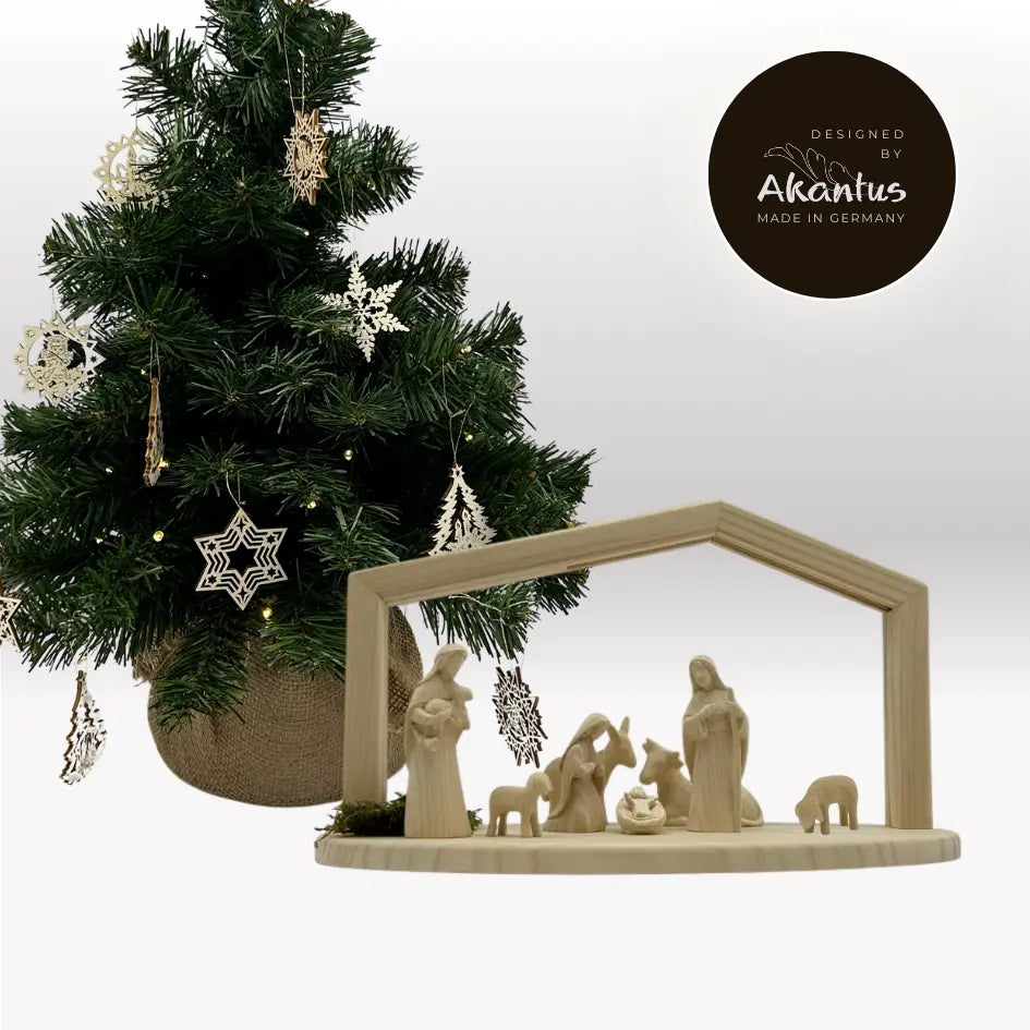 Adventskalender Nr. 2: von Akantus natur mit Stall "Akantus Design" natur