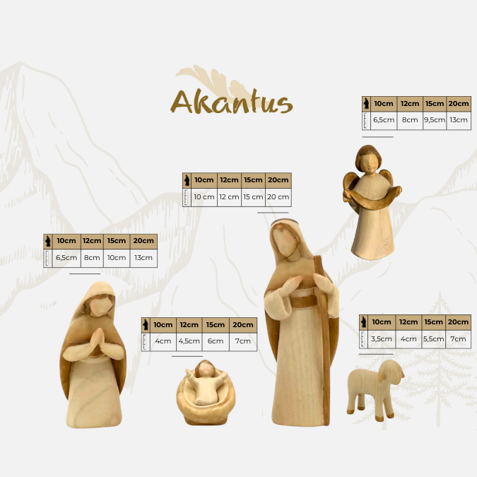 Heilige Familie 3er Set von Akantus